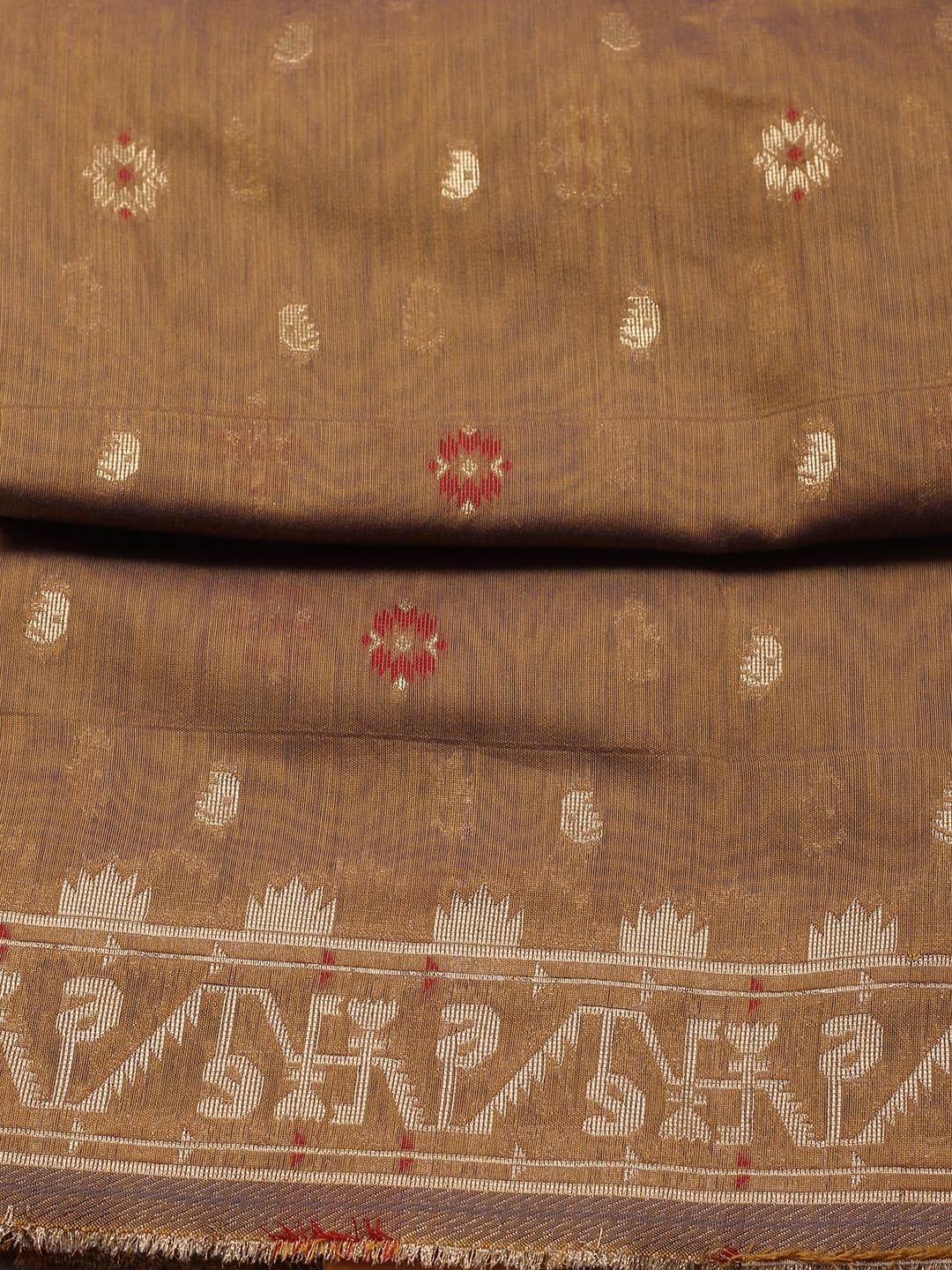 Jamdani Chanderi Unstitched Suit Piece With Dupatta
