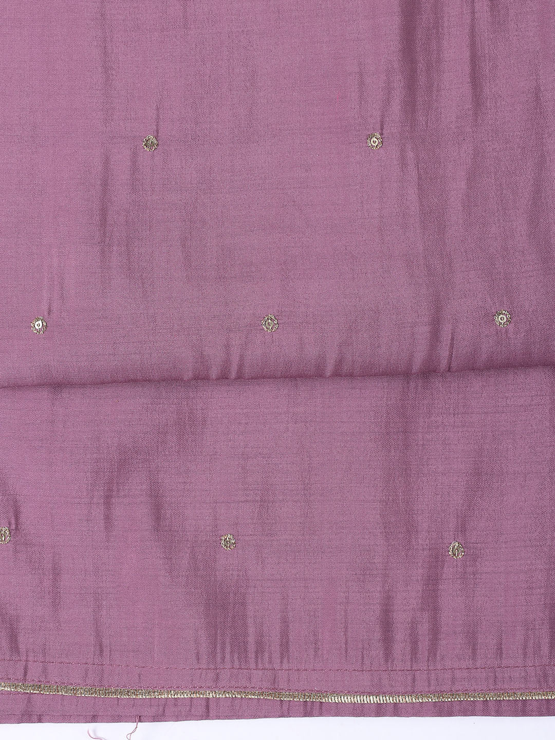 Neck Embroidered Chanderi Unstitched Suit Piece With Dupatta