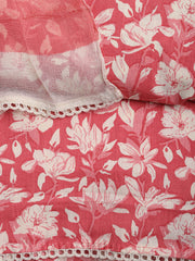 Printed Cotton Blend Unstitched Suit With Dupatta