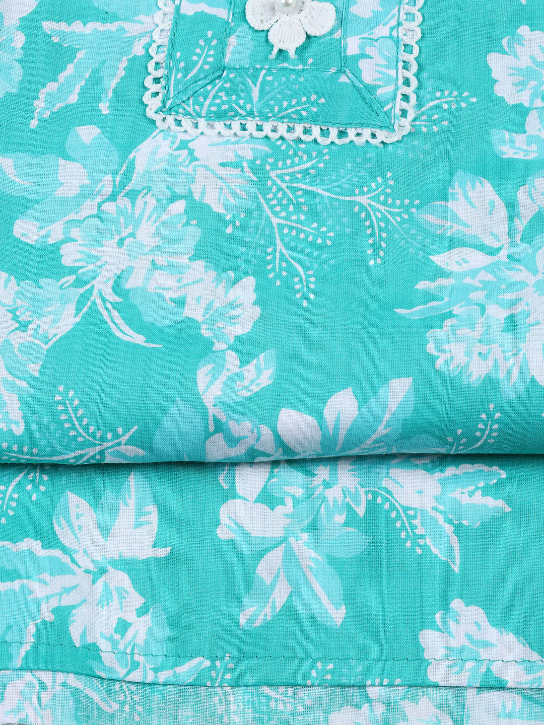Printed Cotton Blend Unstitched Suit With Dupatta