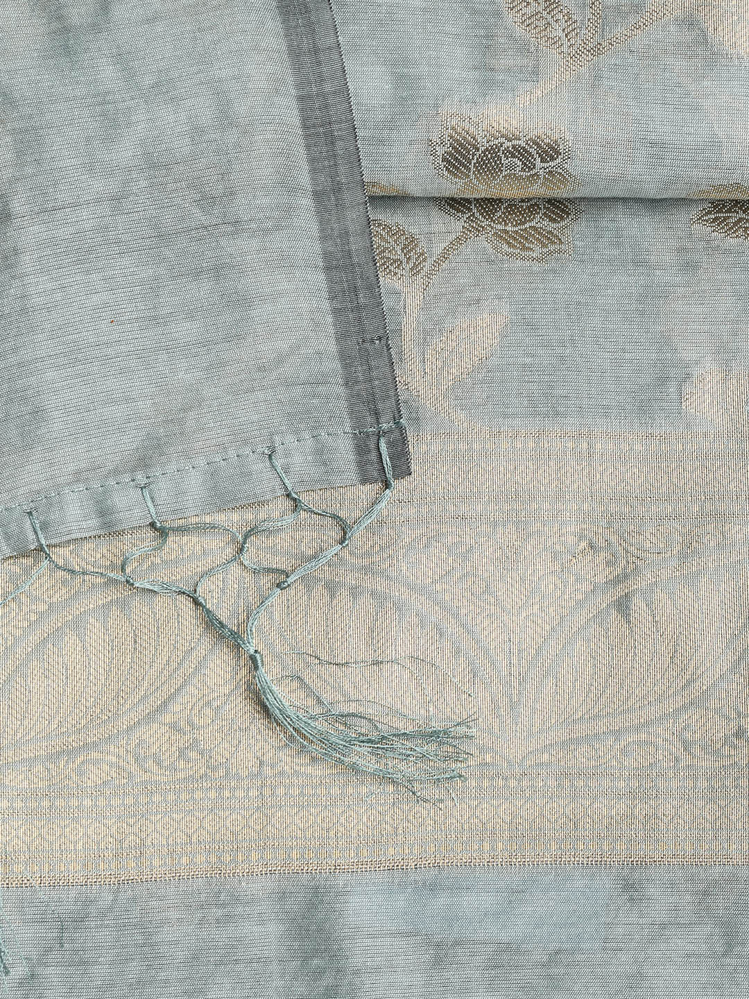 Woven Chanderi Unstitched Suit With Dupatta