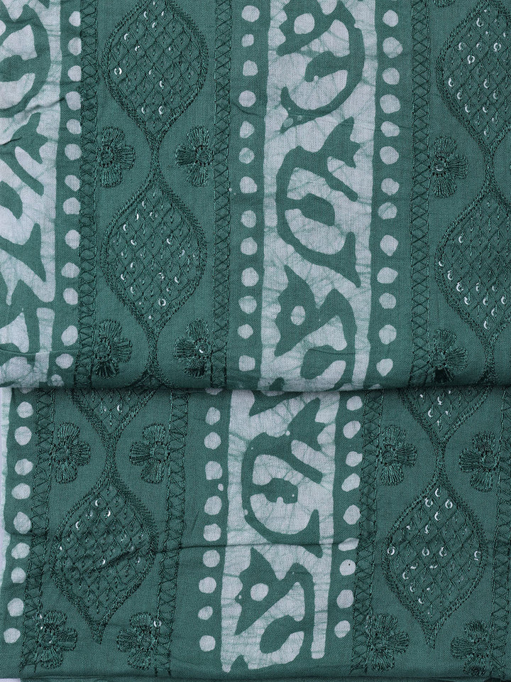 Printed Cotton Blend Unstitched Suit Piece With Dupatta