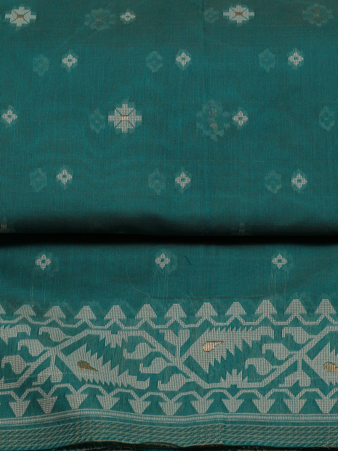 Jamdani Chanderi Unstitched Suit Piece With Dupatta