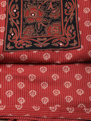 Printed Cotton Blend Unstitched Suit With Dupatta