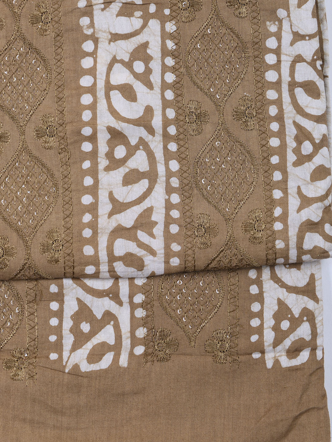 Printed Cotton Blend Unstitched Suit Piece With Dupatta