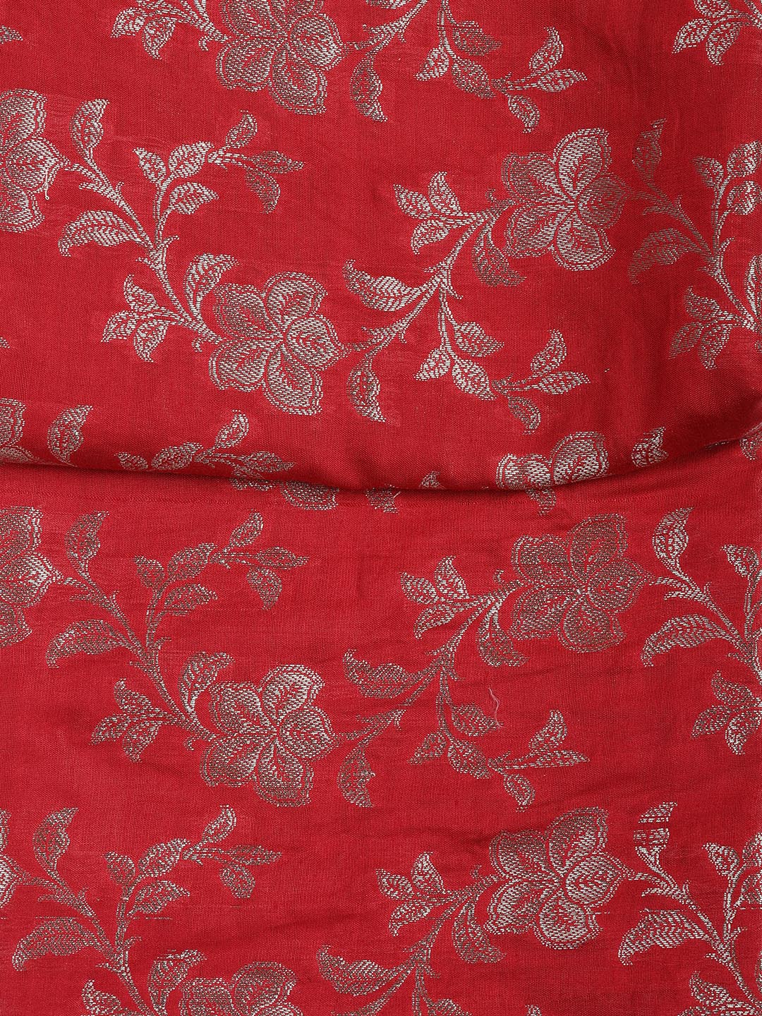 Floral Woven Chanderi Unstitched Suit With Dupatta