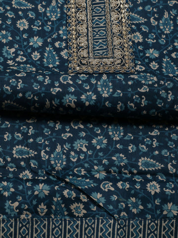 Floral Printed Cotton Unstitched Suit Material