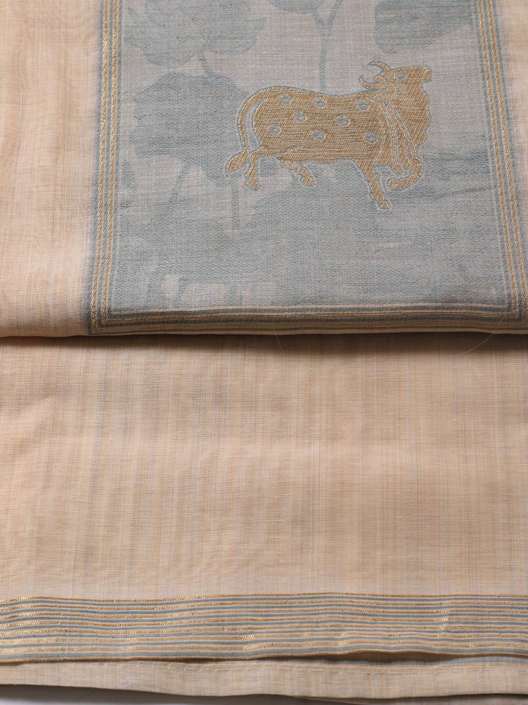 Jamdhani Chanderi Unstitched Suit Piece With Dupatta