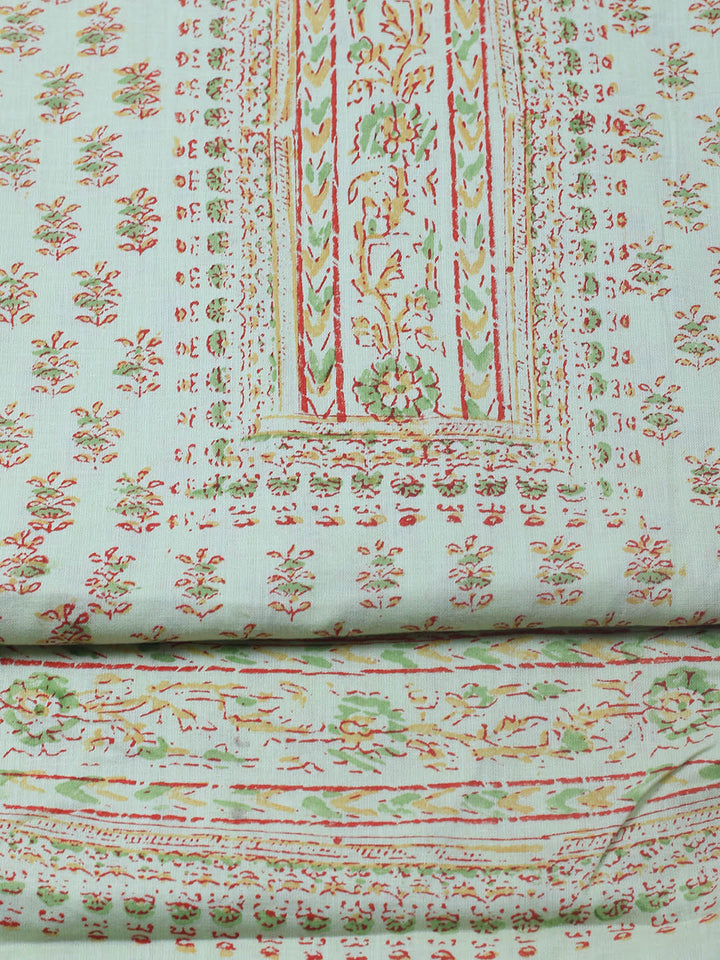 Printed Cotton Blend Unstitched Suit Piece With Dupatta
