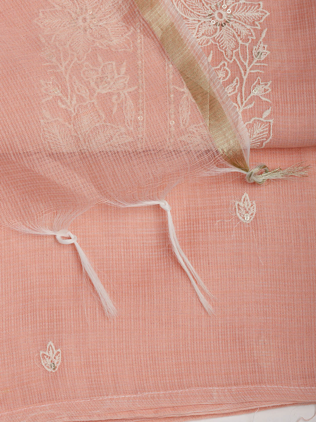 Neck Embroidered Cotton Blend Unstitched Suit With Dupatta