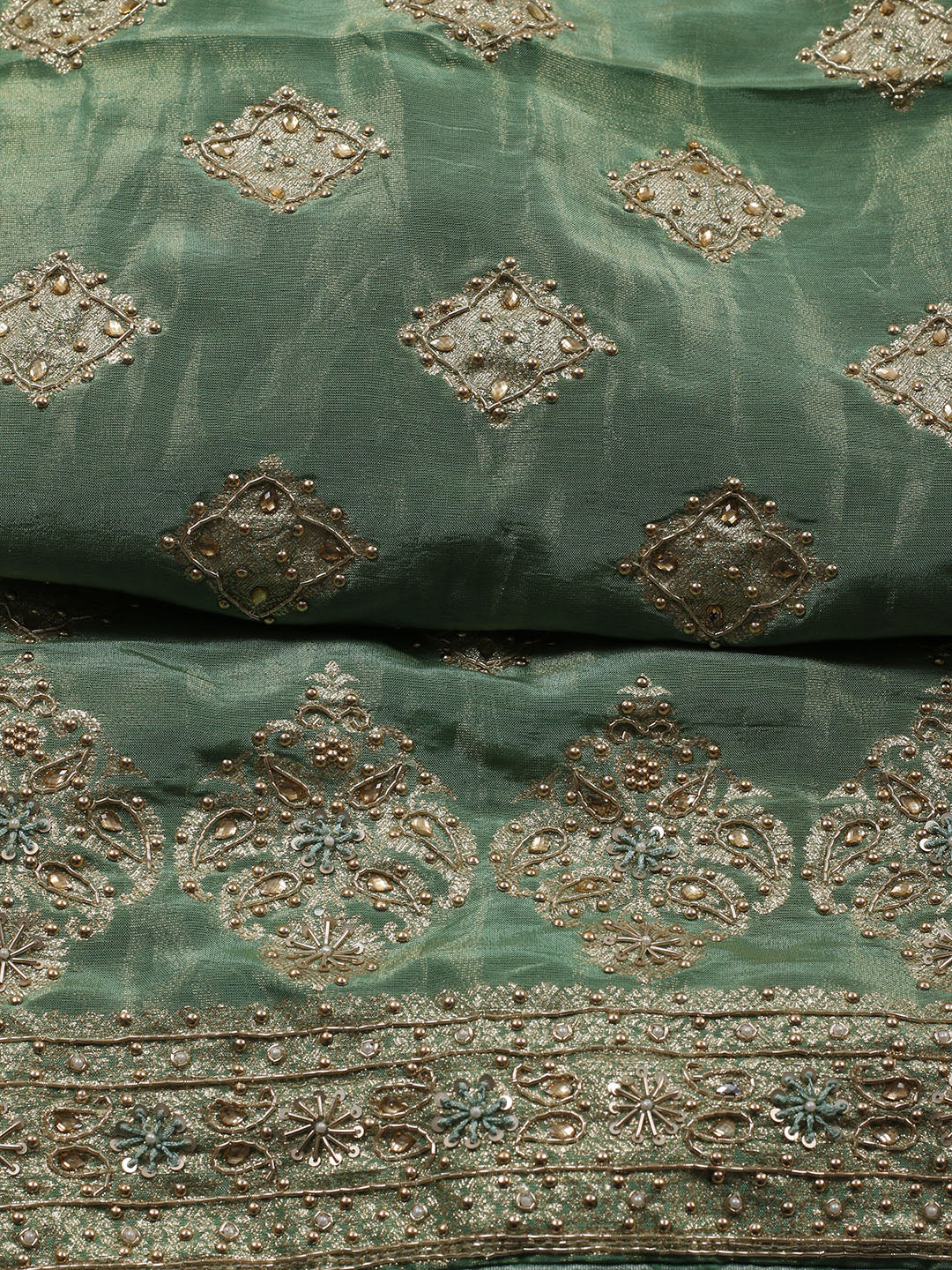 Woven Tissue Unstitched Suit With Dupatta