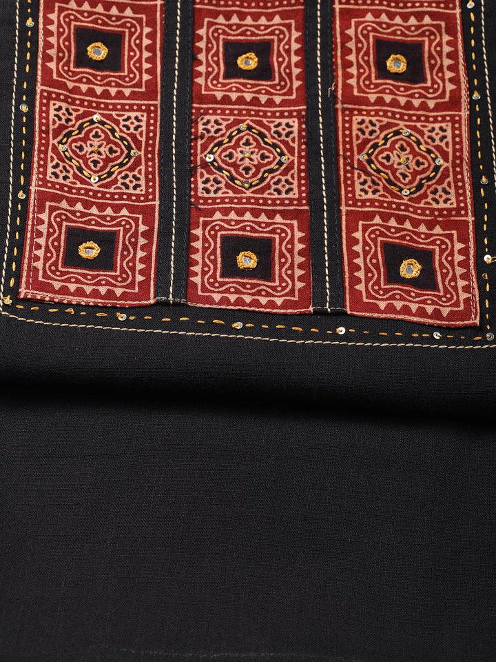 Printed Cotton Blend Unstitched Suit Piece With Dupatta