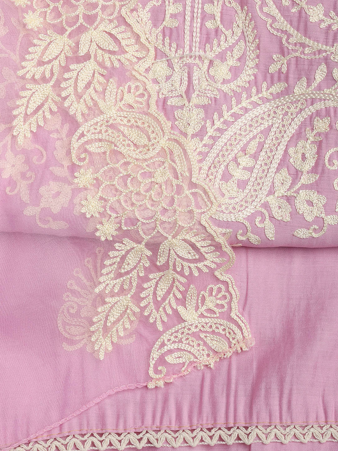 Cotton Blend Unstitched Suit Piece With Dupatta