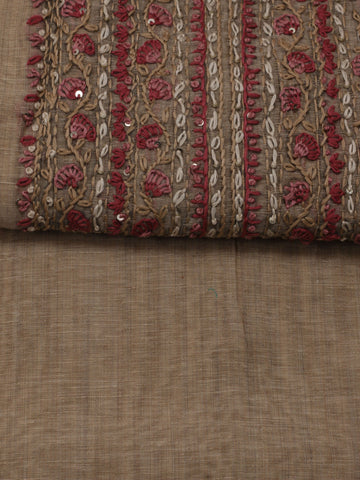 Kantha Work Chanderi Unstitched Suit Piece With Dupatta