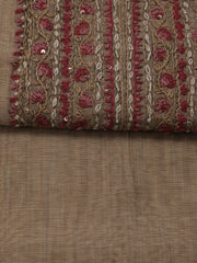 Kantha Work Chanderi Unstitched Suit Piece With Dupatta