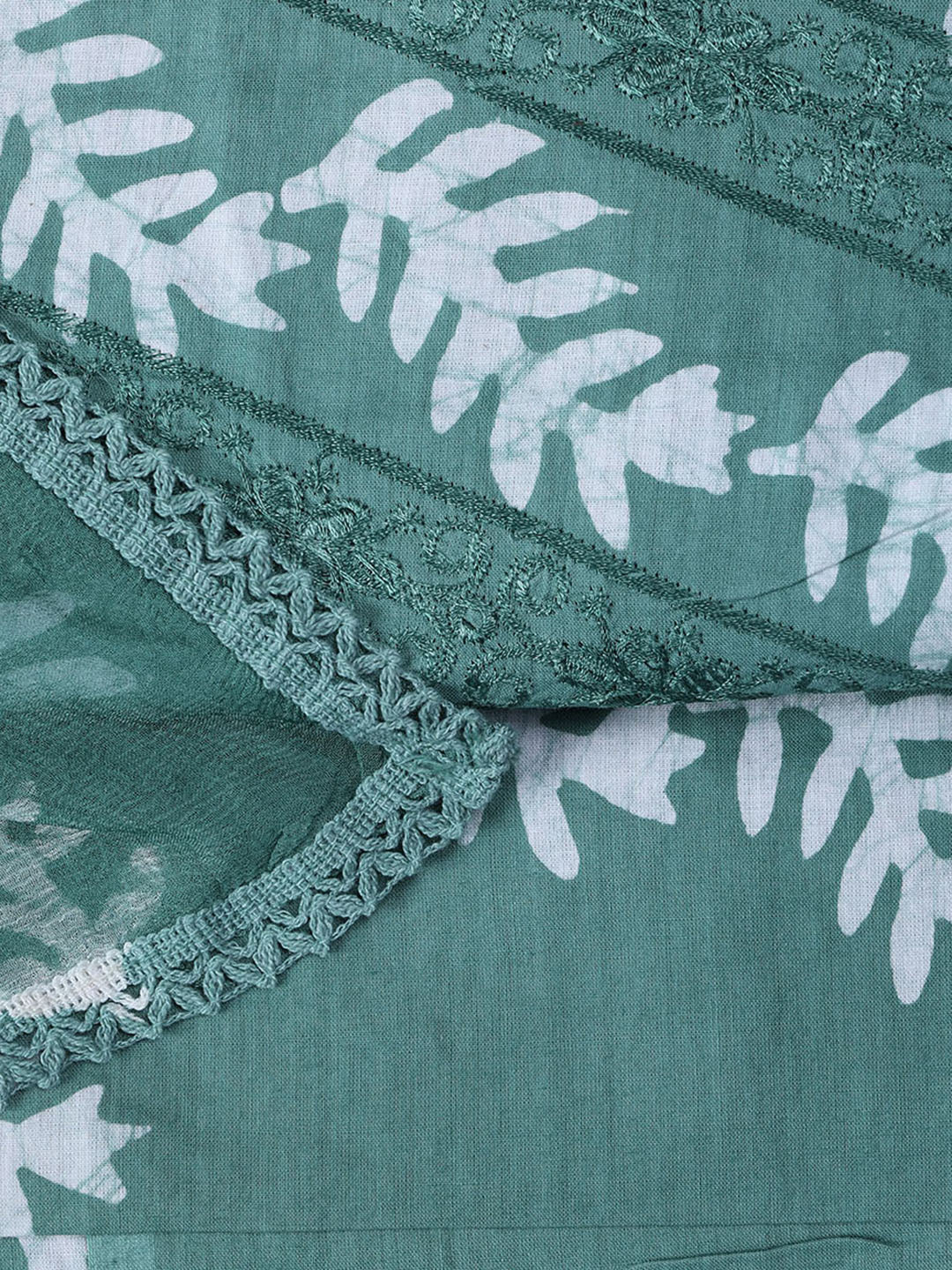 Printed Cotton Blend Unstitched Suit With Dupatta