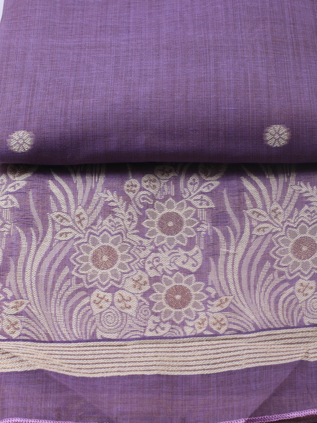 Neck Embroidered Chanderi Unstitched Suit With Dupatta