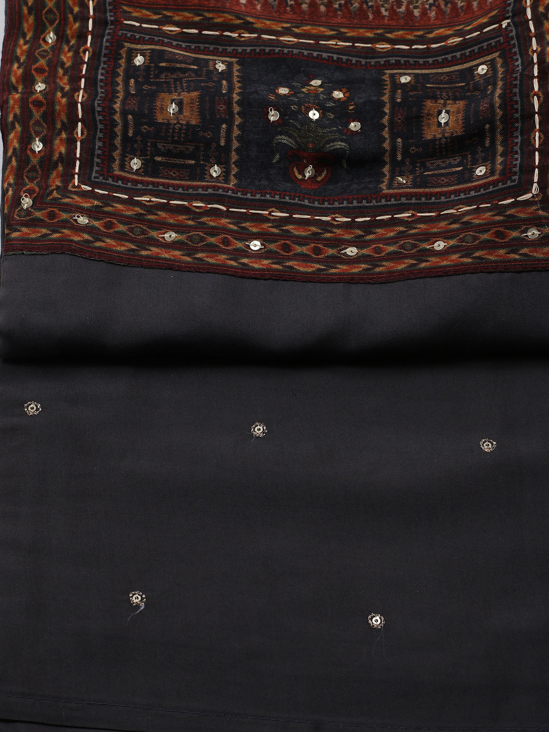 Printed Chanderi Unstitched Suit Piece With Dupatta