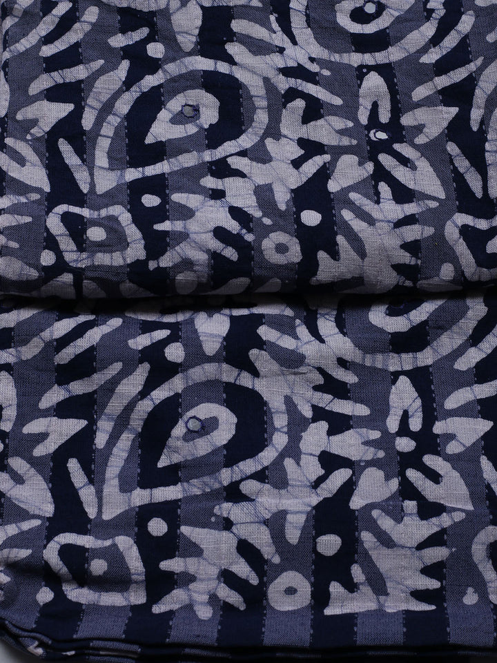 Printed Cotton Blend Unstitched Suit With Dupatta