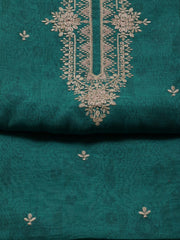 Embroidered Chanderi Unstitched Suit Piece With Dupatta