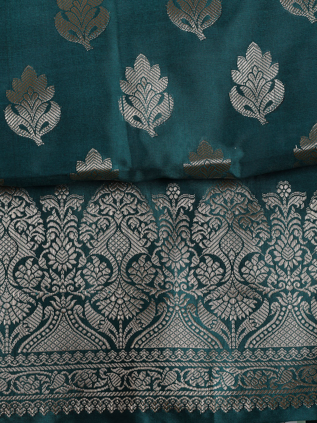 Woven Chanderi Unstitched Suit Piece With Dupatta