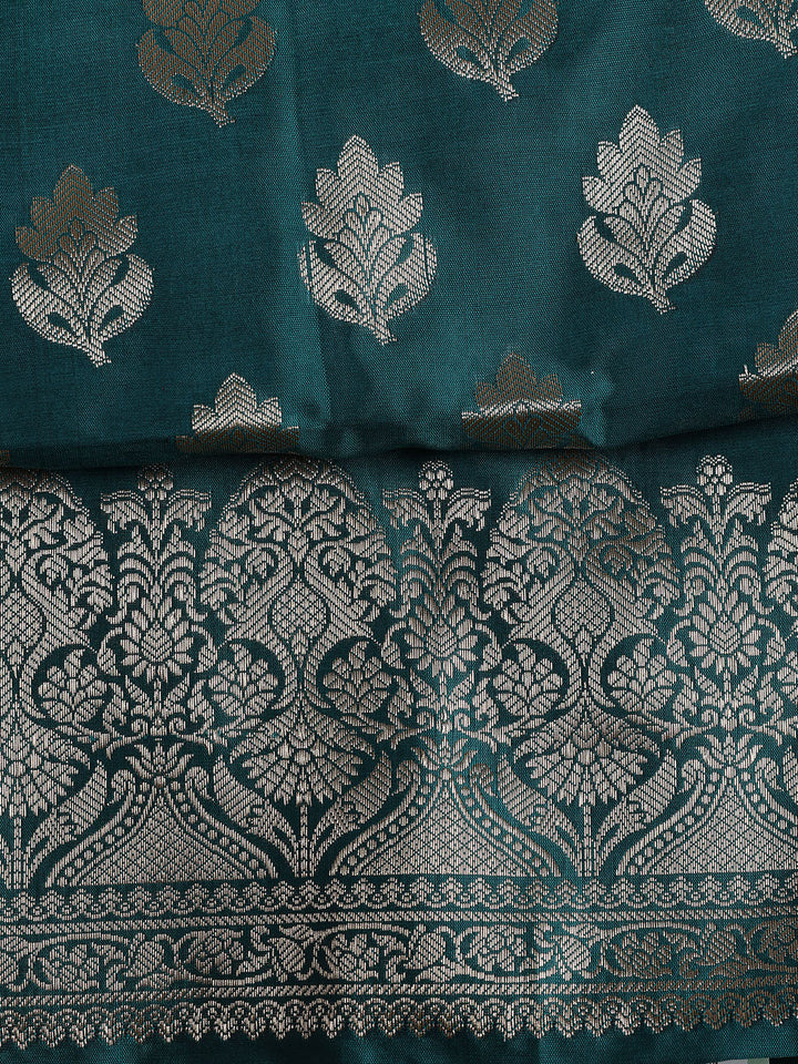 Woven Chanderi Unstitched Suit Piece With Dupatta
