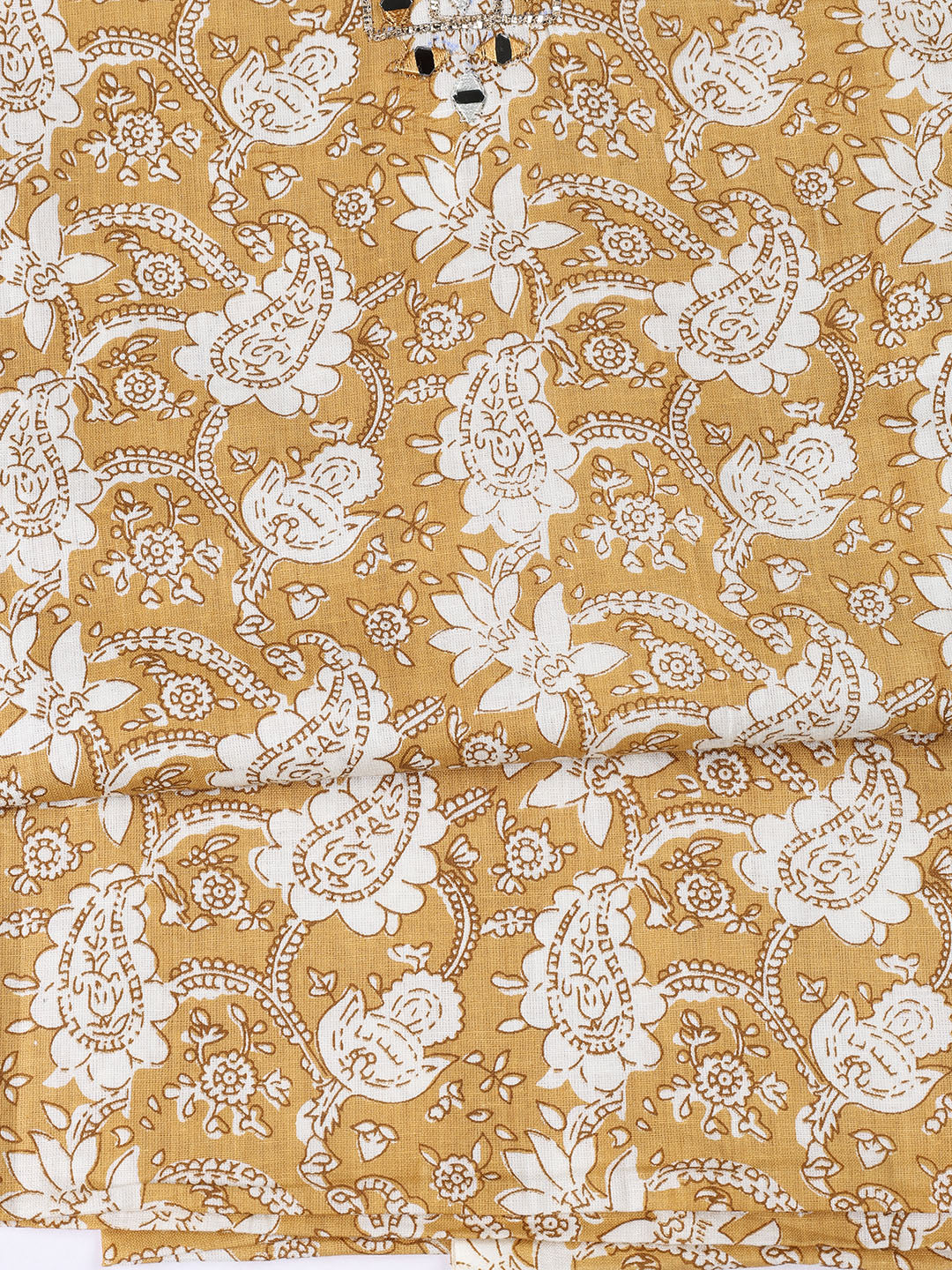 Printed Cotton Blend Unstitched Suit With Dupatta