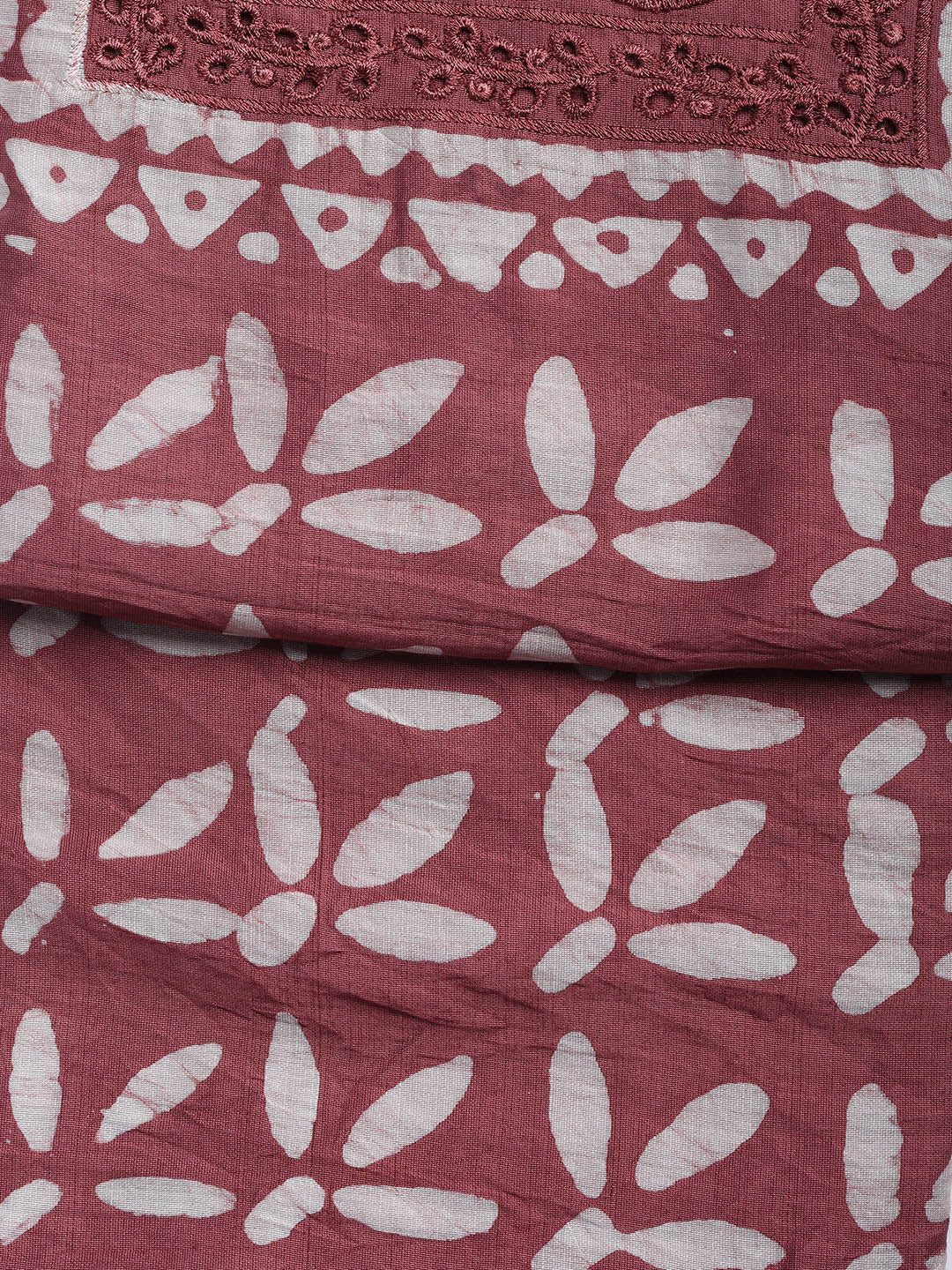 Printed Cotton Blend Unstitched Suit With Dupatta