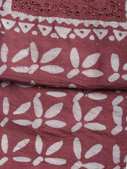 Printed Cotton Blend Unstitched Suit With Dupatta