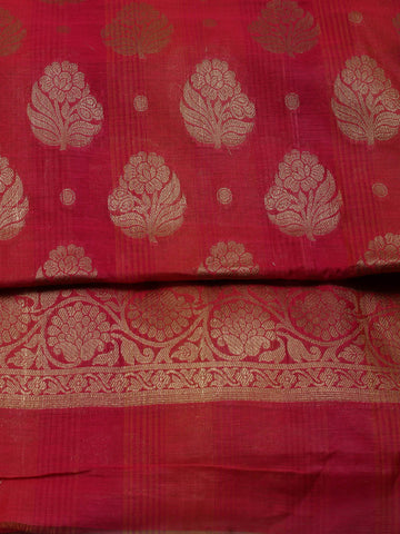 Woven Chanderi Unstitched Suit Piece With Dupatta