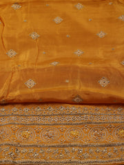 Woven Art Silk Unstitched Suit Piece With Dupatta