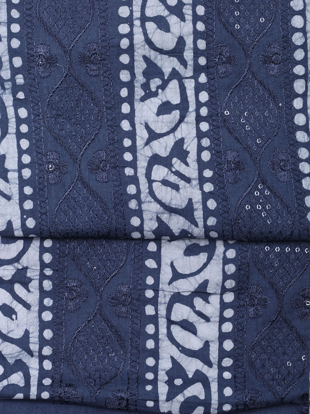Printed Cotton Blend Unstitched Suit Piece With Dupatta