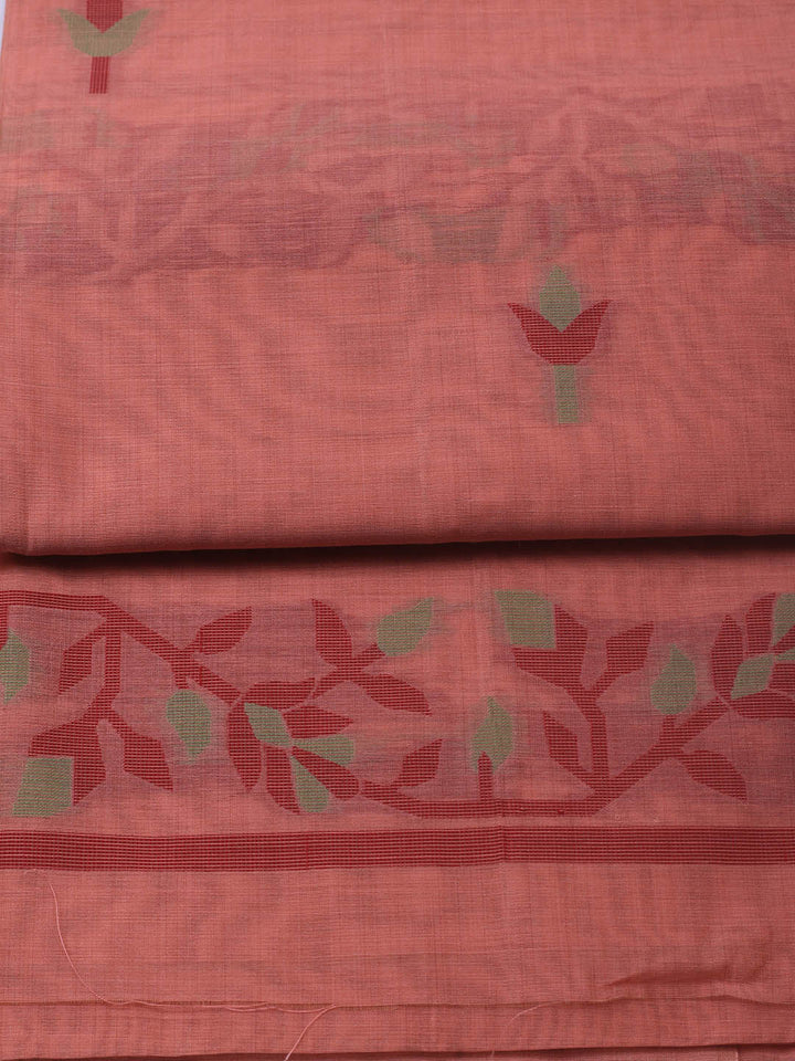 Jamdani Chanderi Unstitched Suit Piece With Dupatta