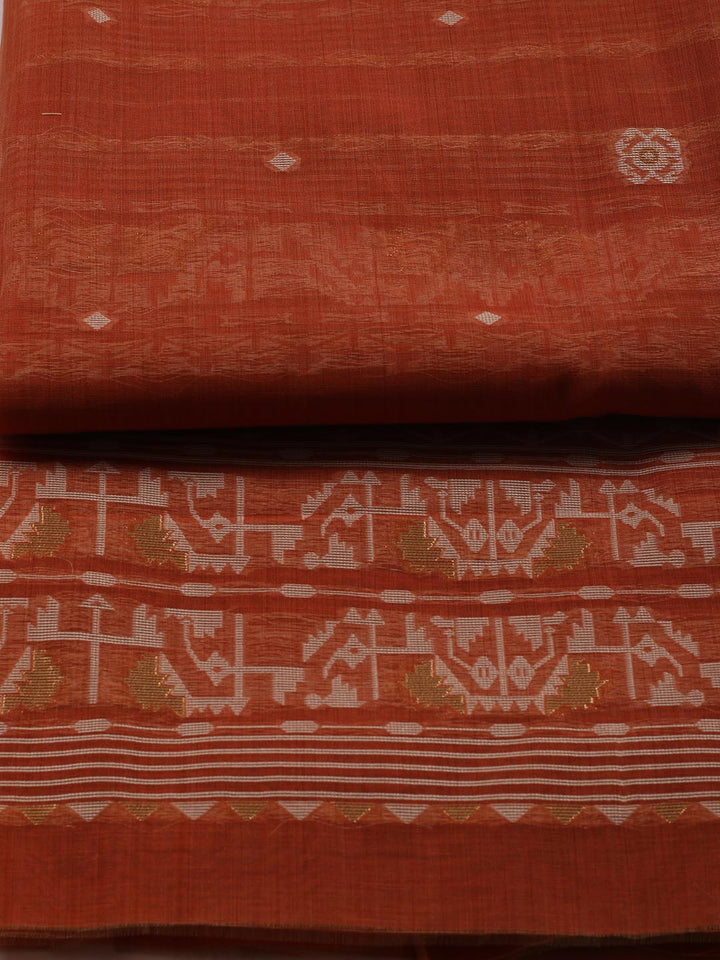 Jamdani Chanderi Unstitched Suit Piece With Dupatta