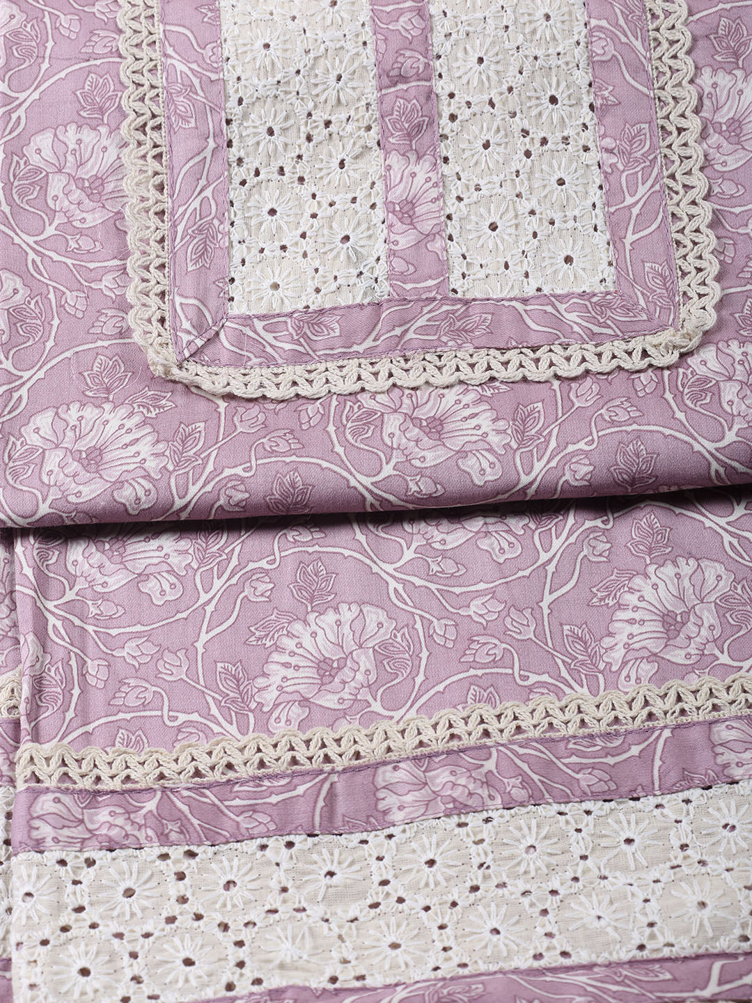 Printed Cotton Blend Unstitched Suit Piece With Dupatta