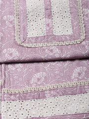 Printed Cotton Blend Unstitched Suit Piece With Dupatta