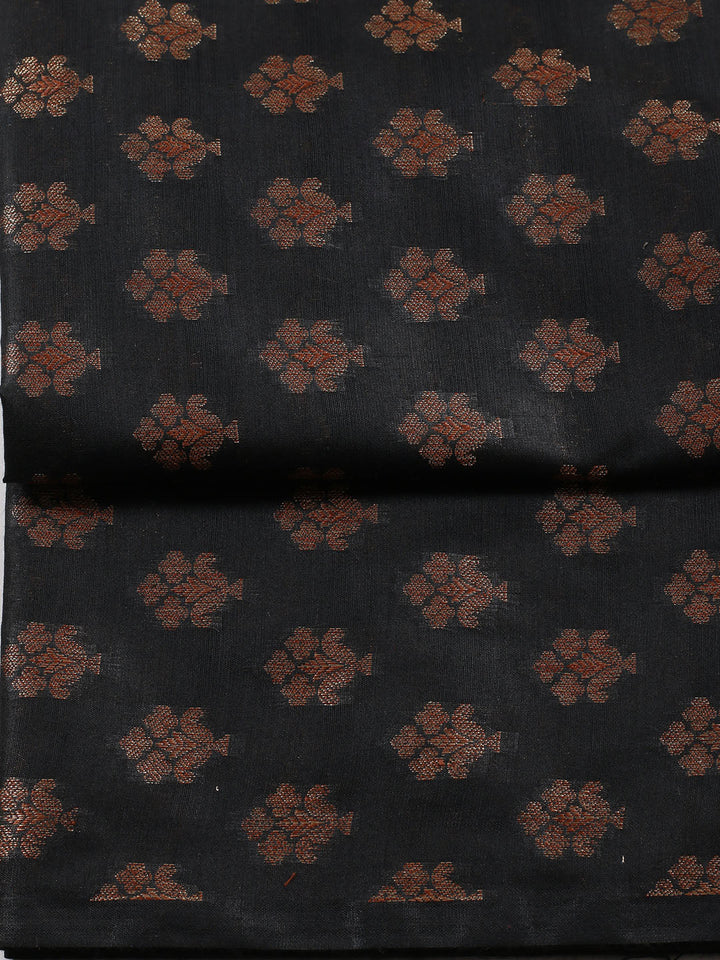 Woven Chanderi Unstitched Suit Piece With Dupatta