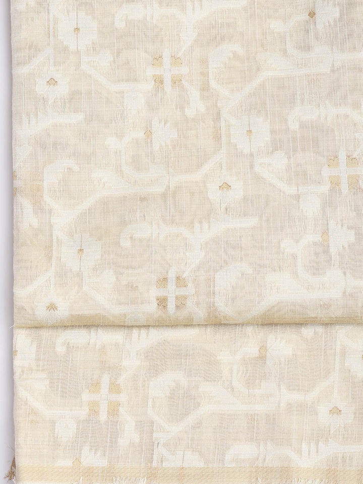 Jamdani Work Chanderi Unstitched Suit Piece With Dupatta