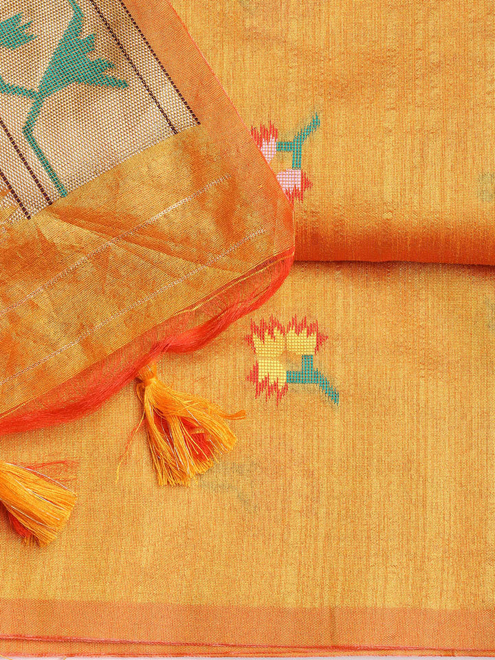 Woven Chanderi Unstitched Suit Piece With Dupatta