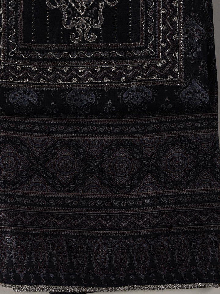 Neck Embroidery Tussar Unstitched Suit Piece With Dupatta