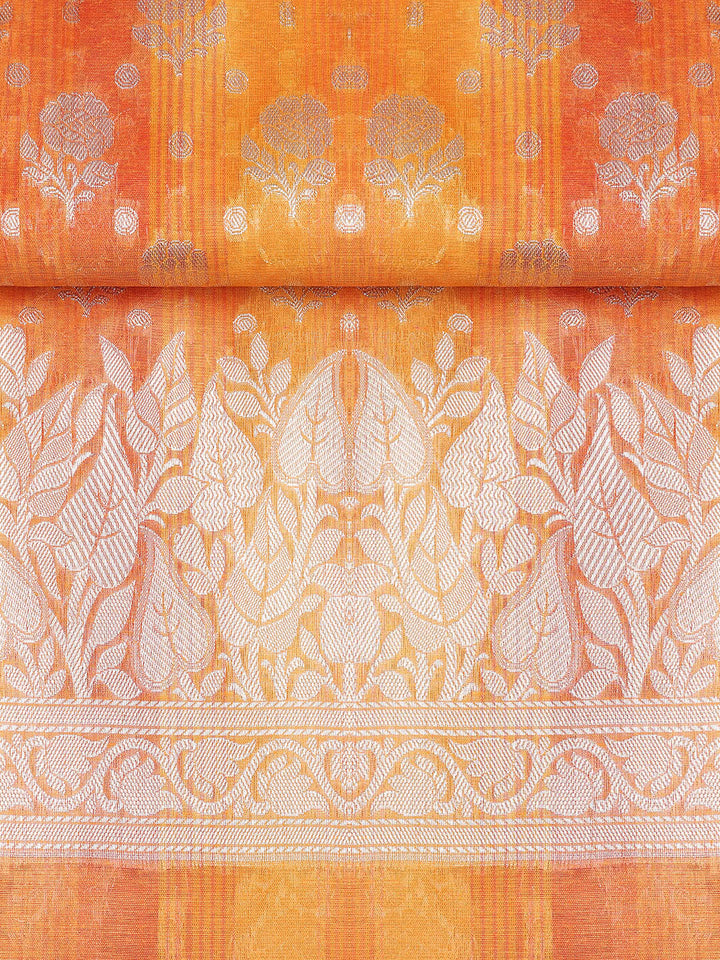 Woven Chanderi Unstitched Suit With Dupatta