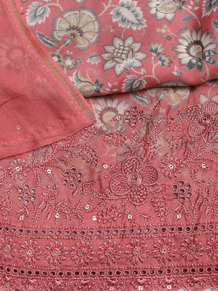 Printed Muslin Unstitched Suit With Dupatta