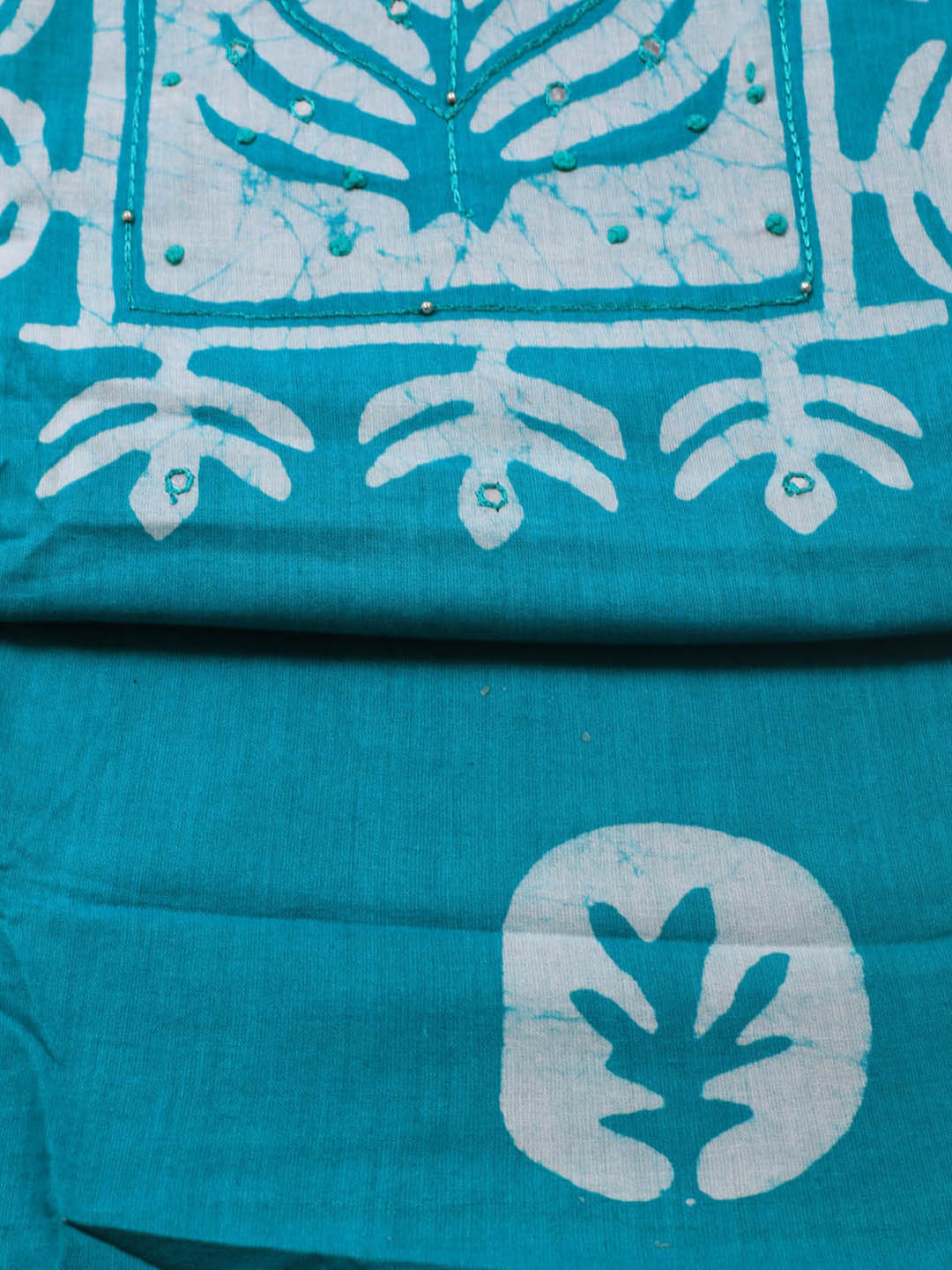 Printed Cotton Blend Unstitched Suit With Dupatta