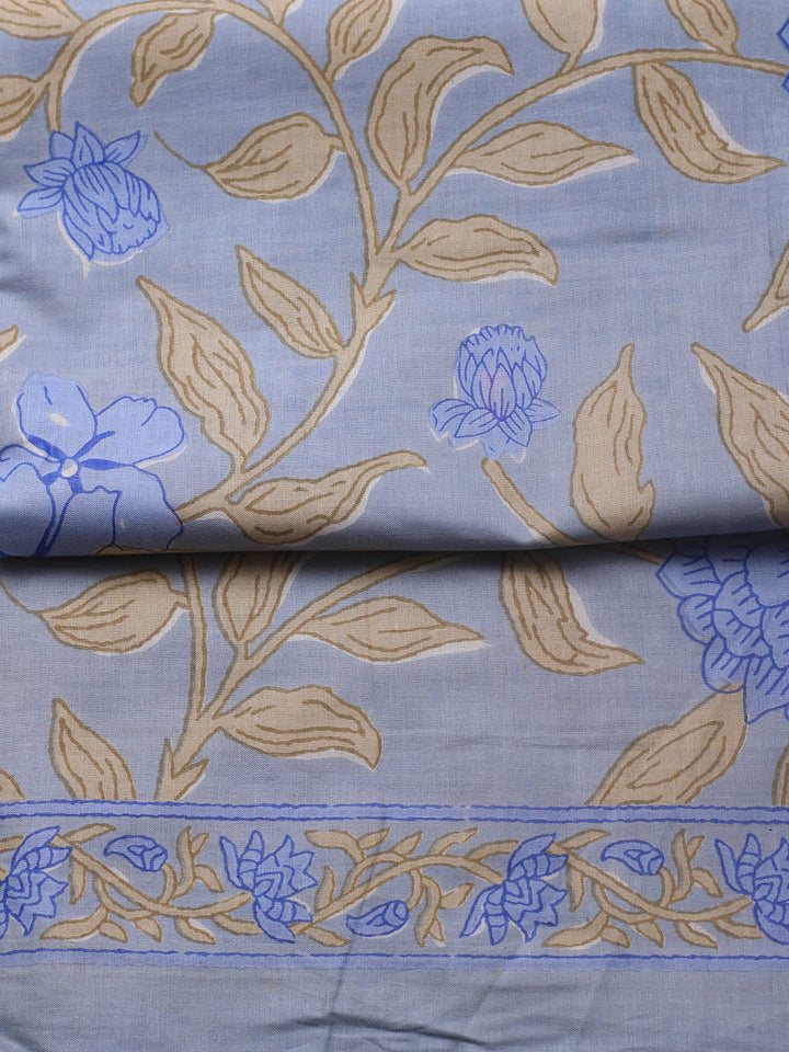 Printed Cotton Blend Unstitched Suit Piece With Dupatta