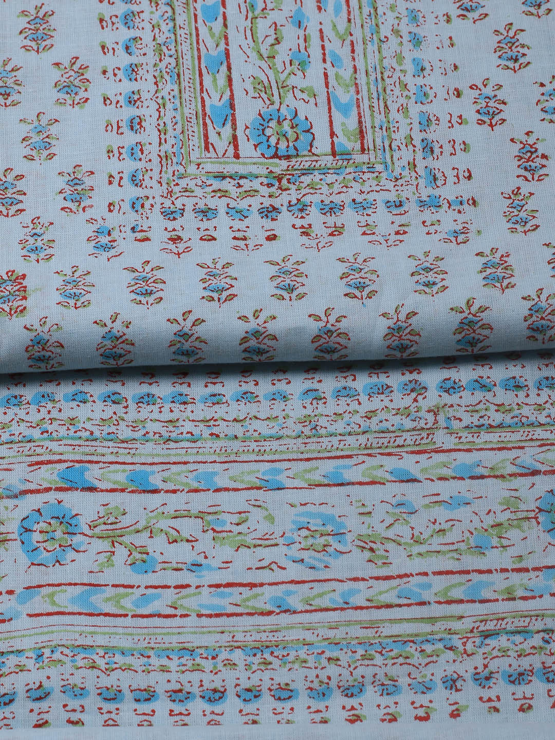 Printed Cotton Blend Unstitched Suit Piece With Dupatta