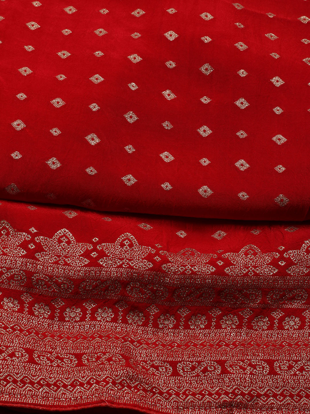 Woven Chanderi Unstitched Suit Piece With Dupatta