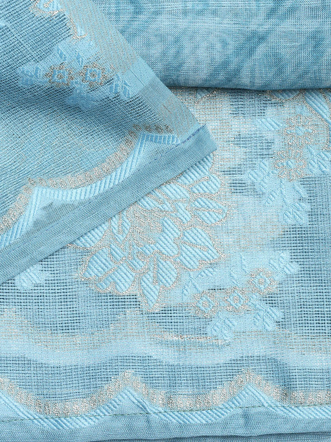Printed Linen Unstitched Suit Piece With Dupatta