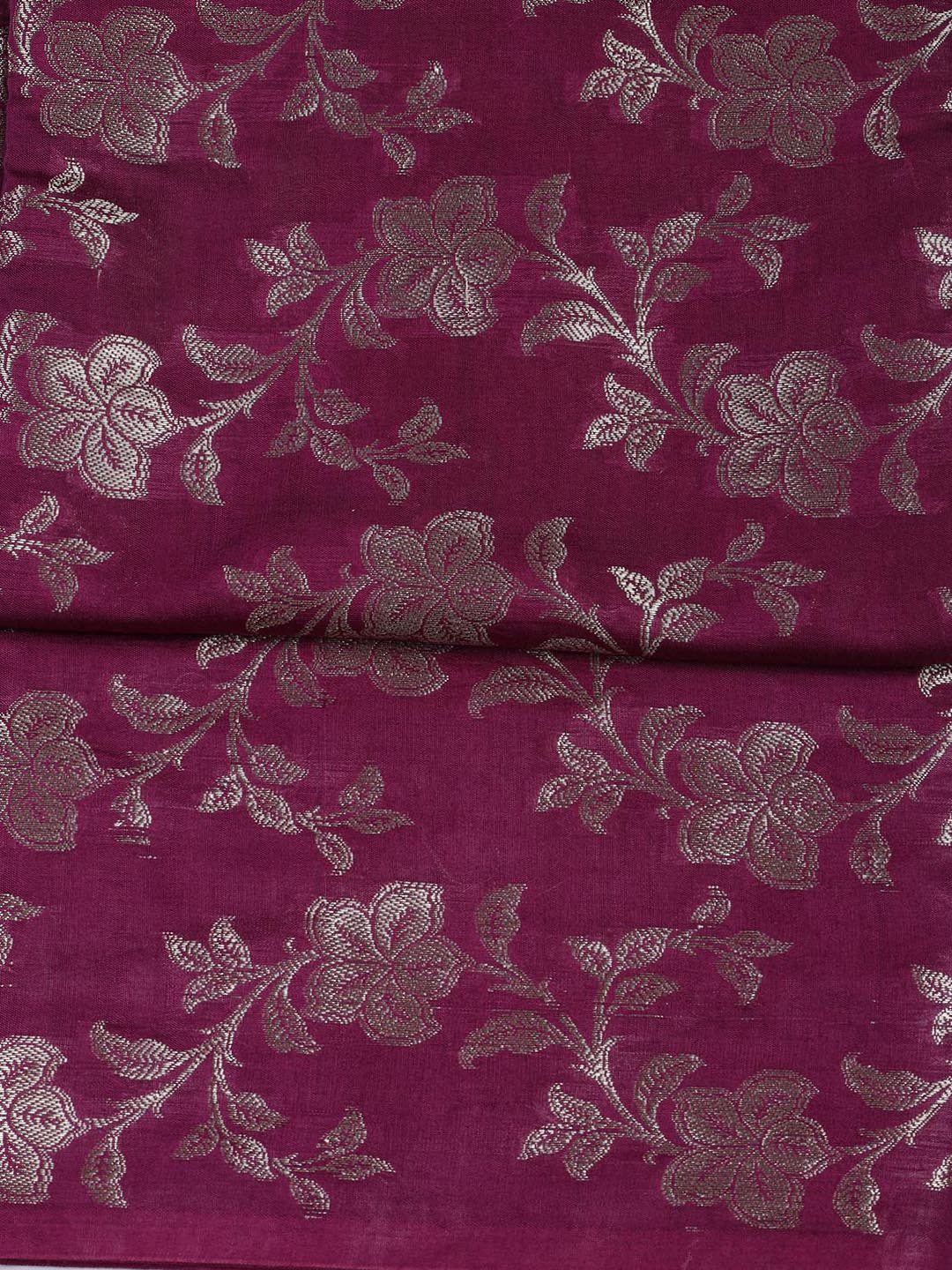 Floral Woven Chanderi Unstitched Suit With Dupatta