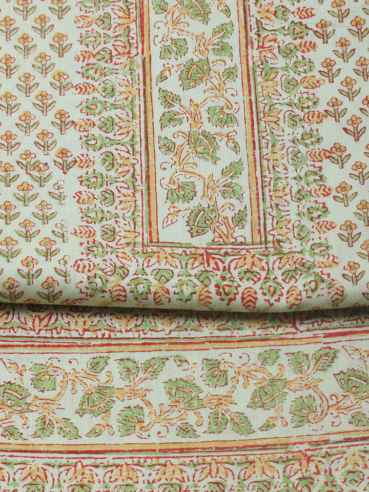 Printed Cotton Blend Unstitched Suit Piece With Dupatta