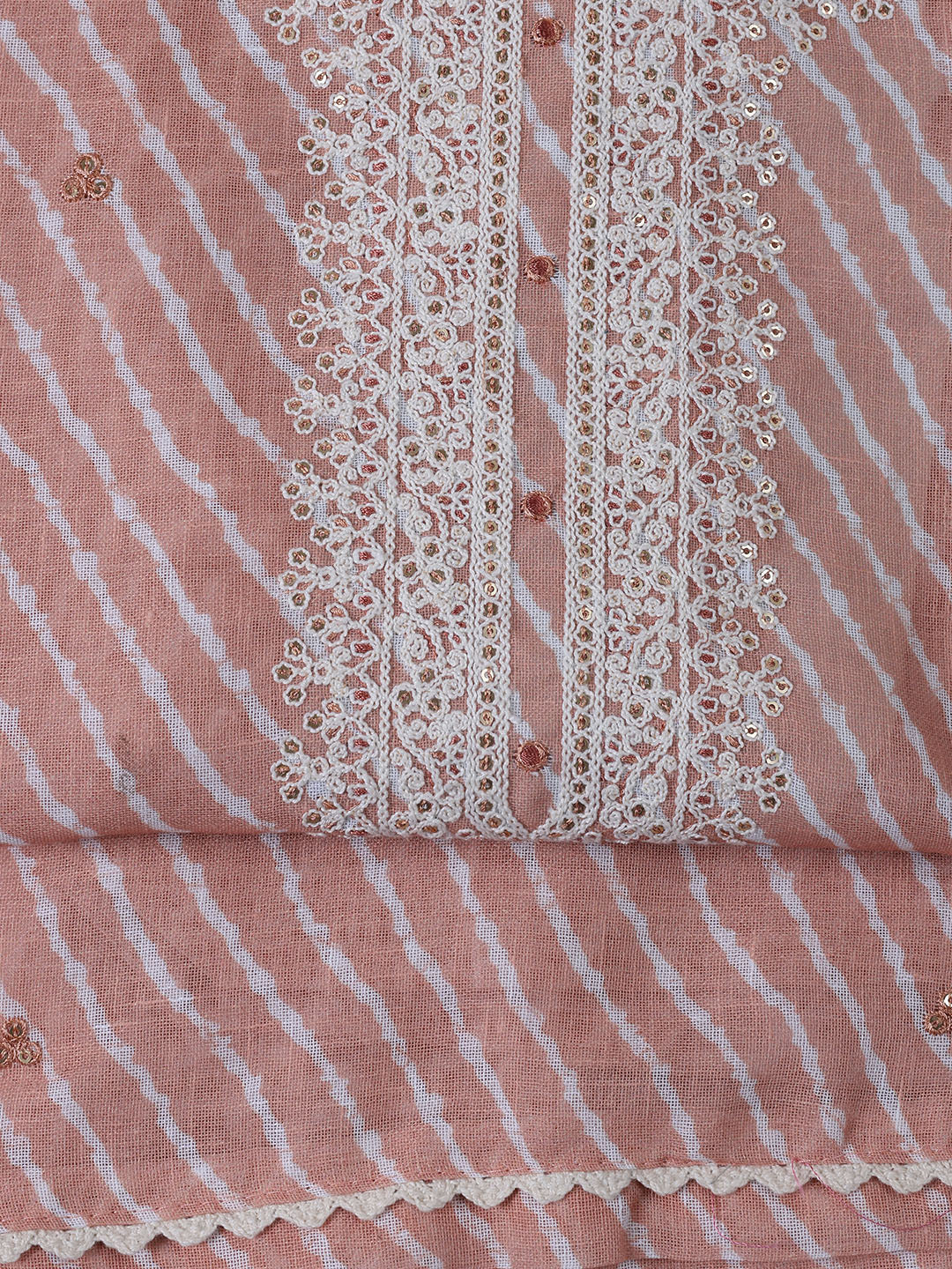 Floral Printed Linen Unstitched Suit With Dupatta